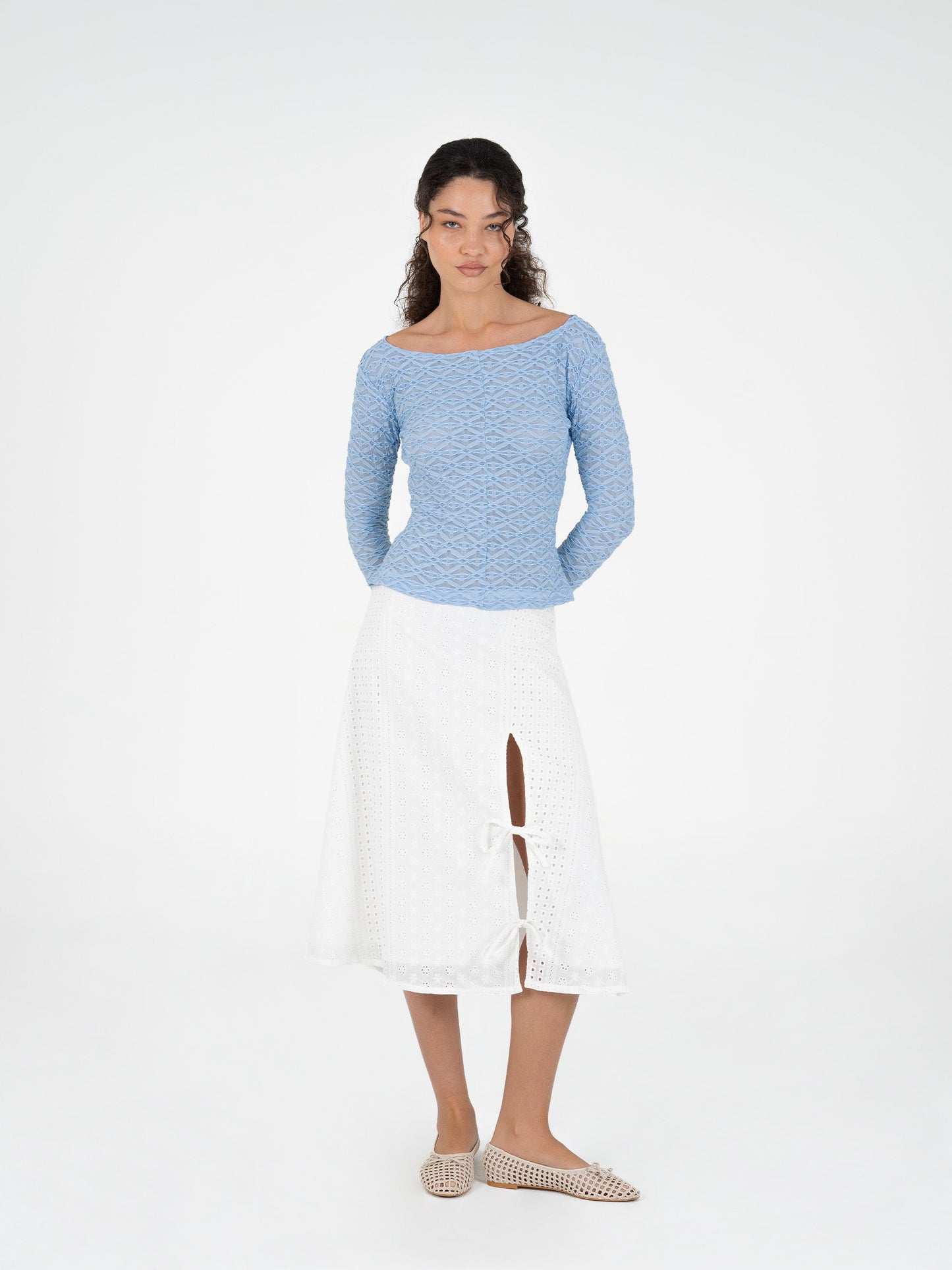 Empressa Textured Blue Top