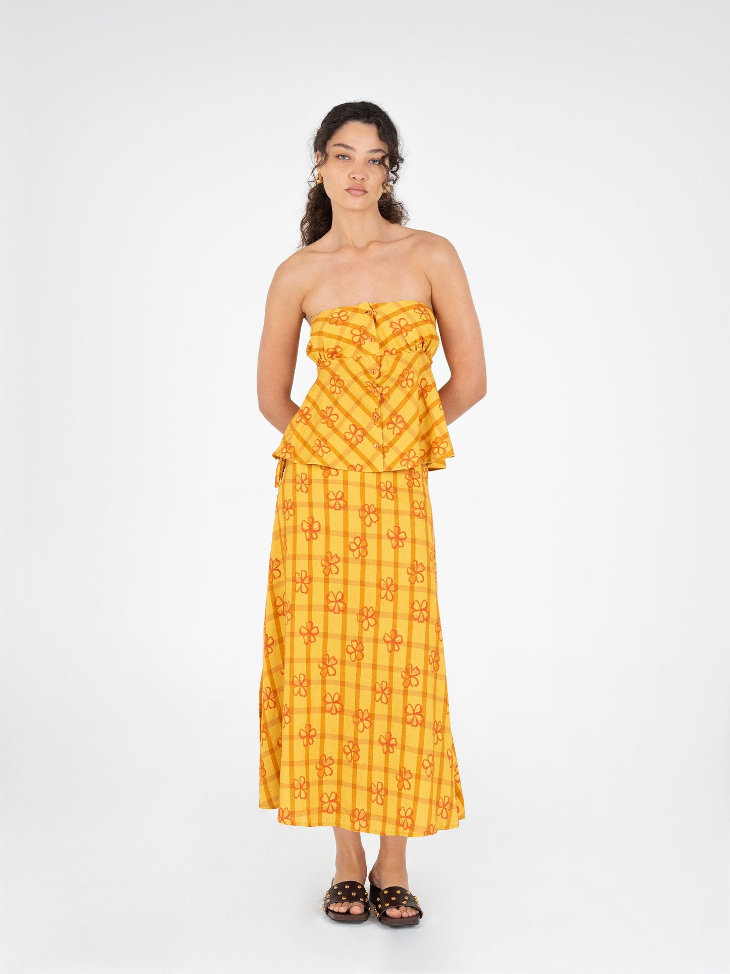 Harlequin Floral Print Top