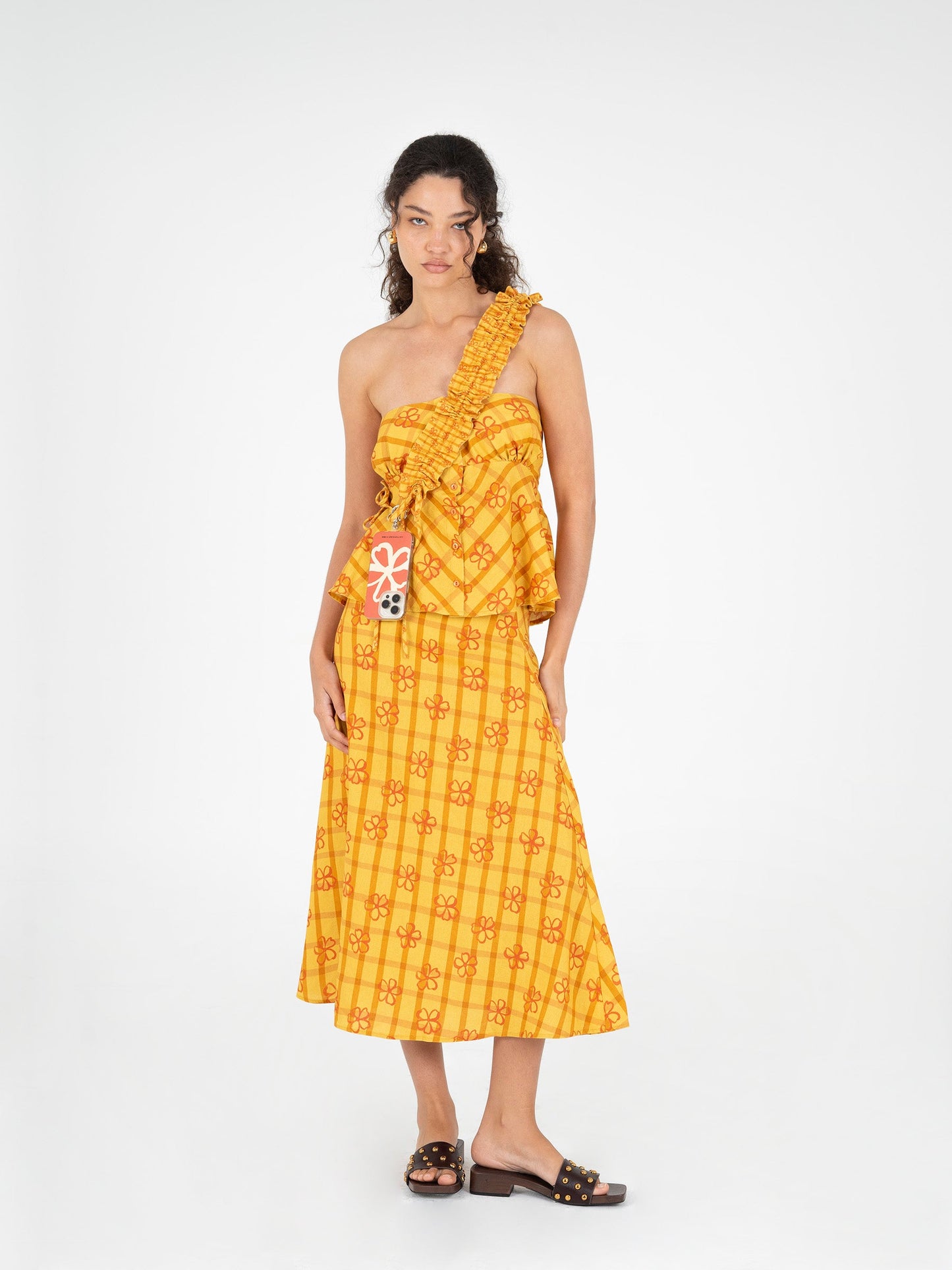 Vichy Flowers Print Ruffled Lace CARMENSAYSxMUK