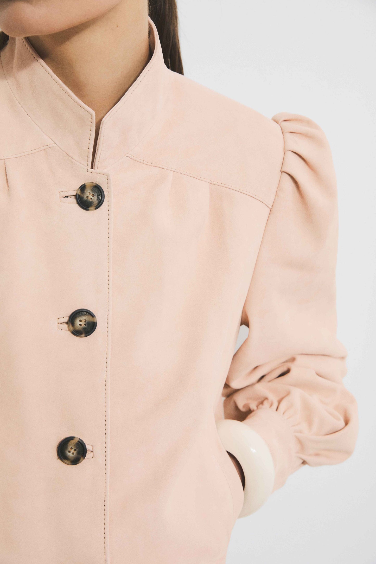Champagne Rose Suede Jacket