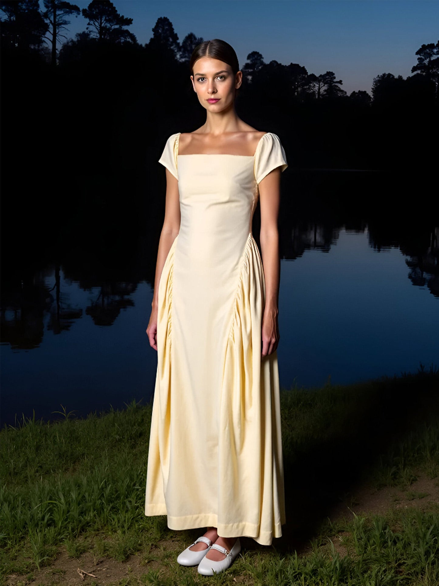 Priestess Beige Maxi Dress