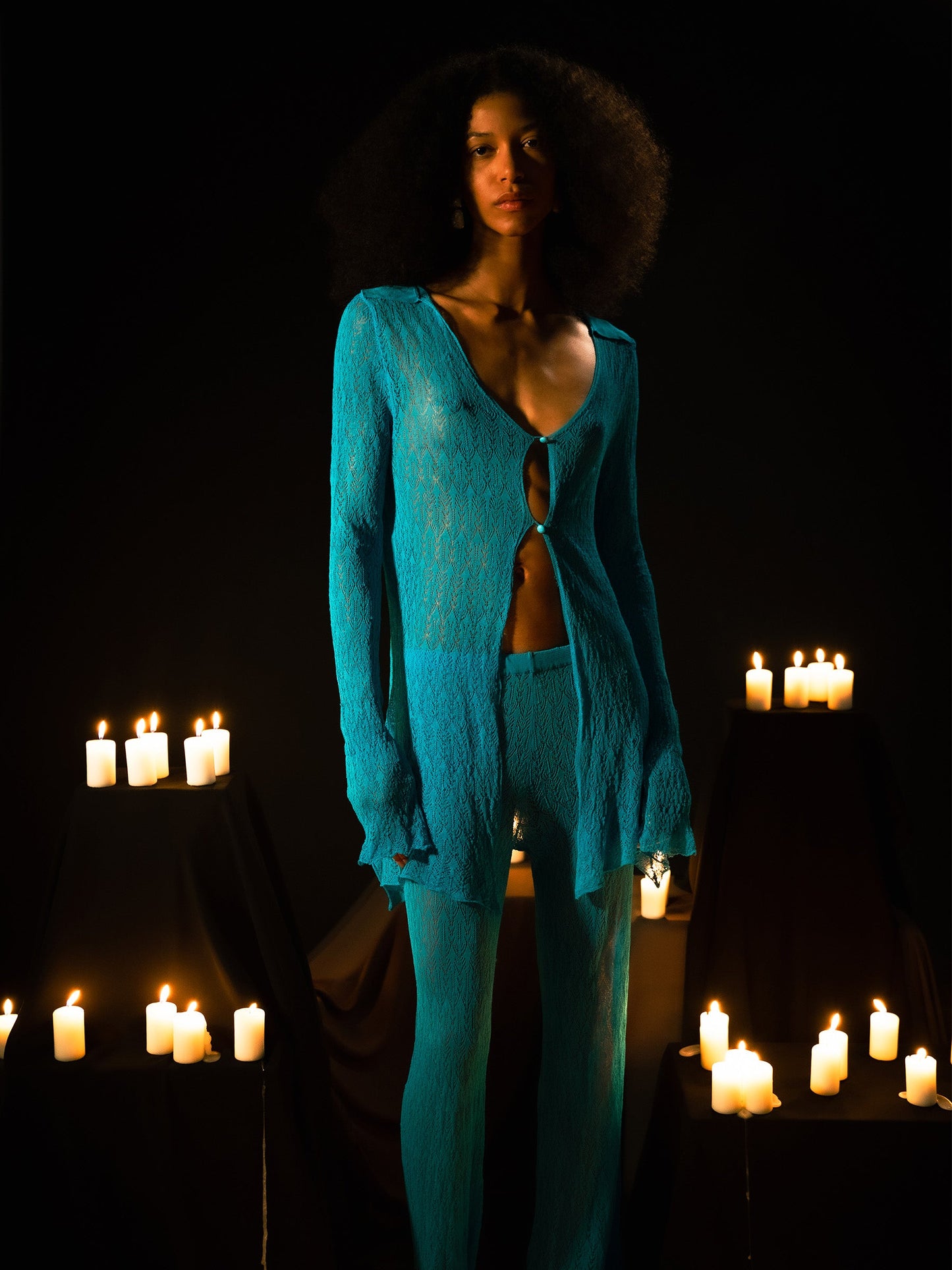 Saint Knit Blue Maxi Top