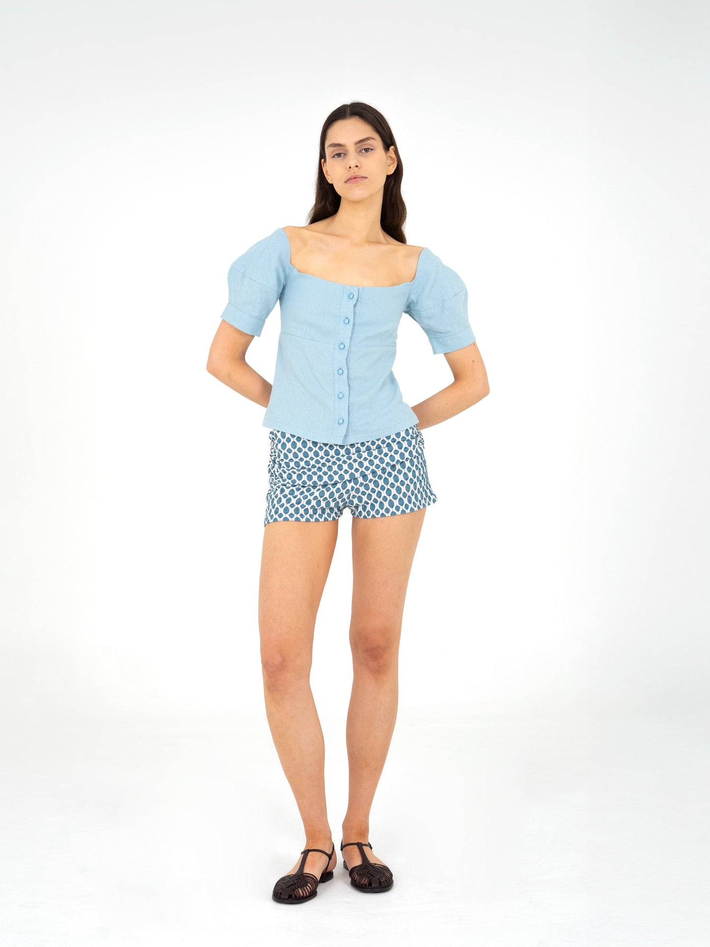 Craft Linen Blue Top