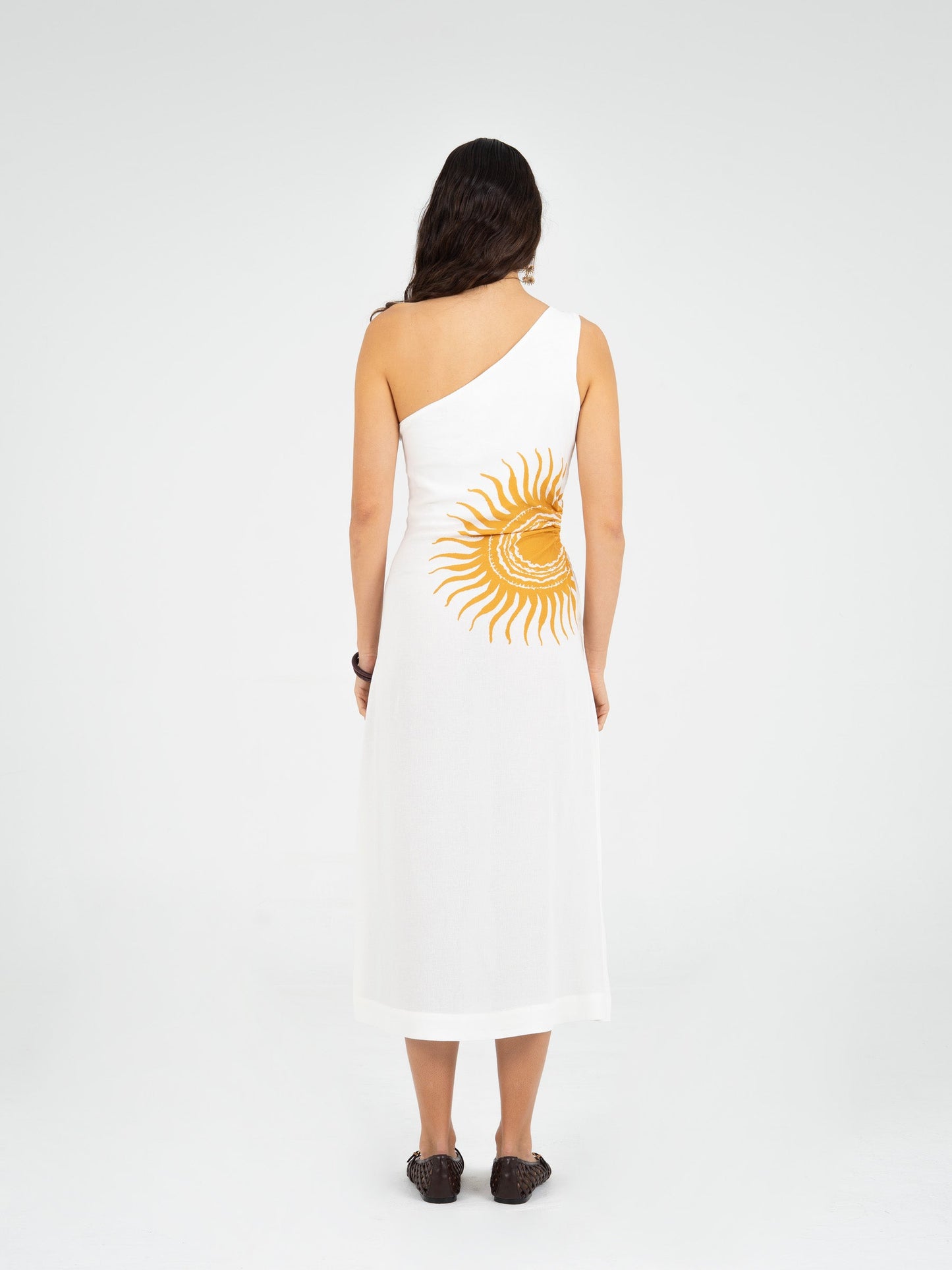 Clara Sun-Printed One-Shoulder Dress/