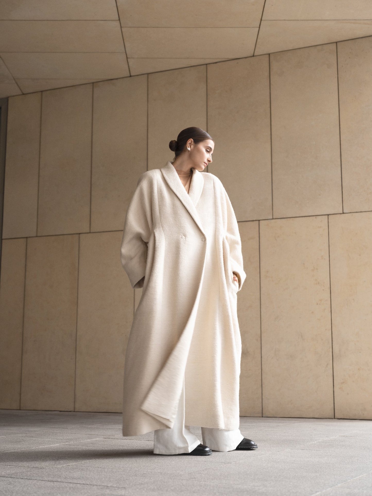 The Kosiv Cream Wool Coat