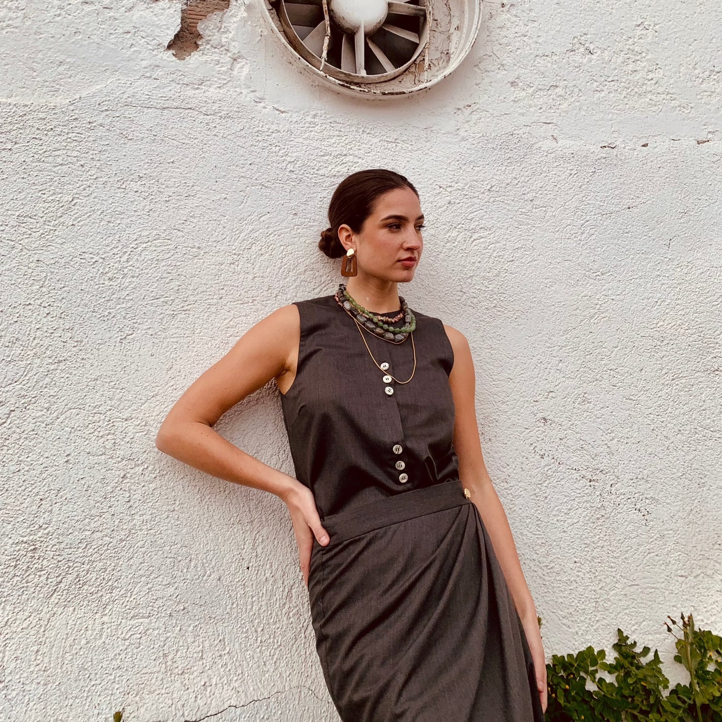 Grey Martina Pareo Skirt