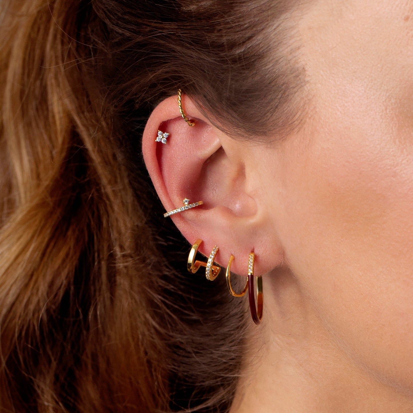 Bamboo Hoop Earrings