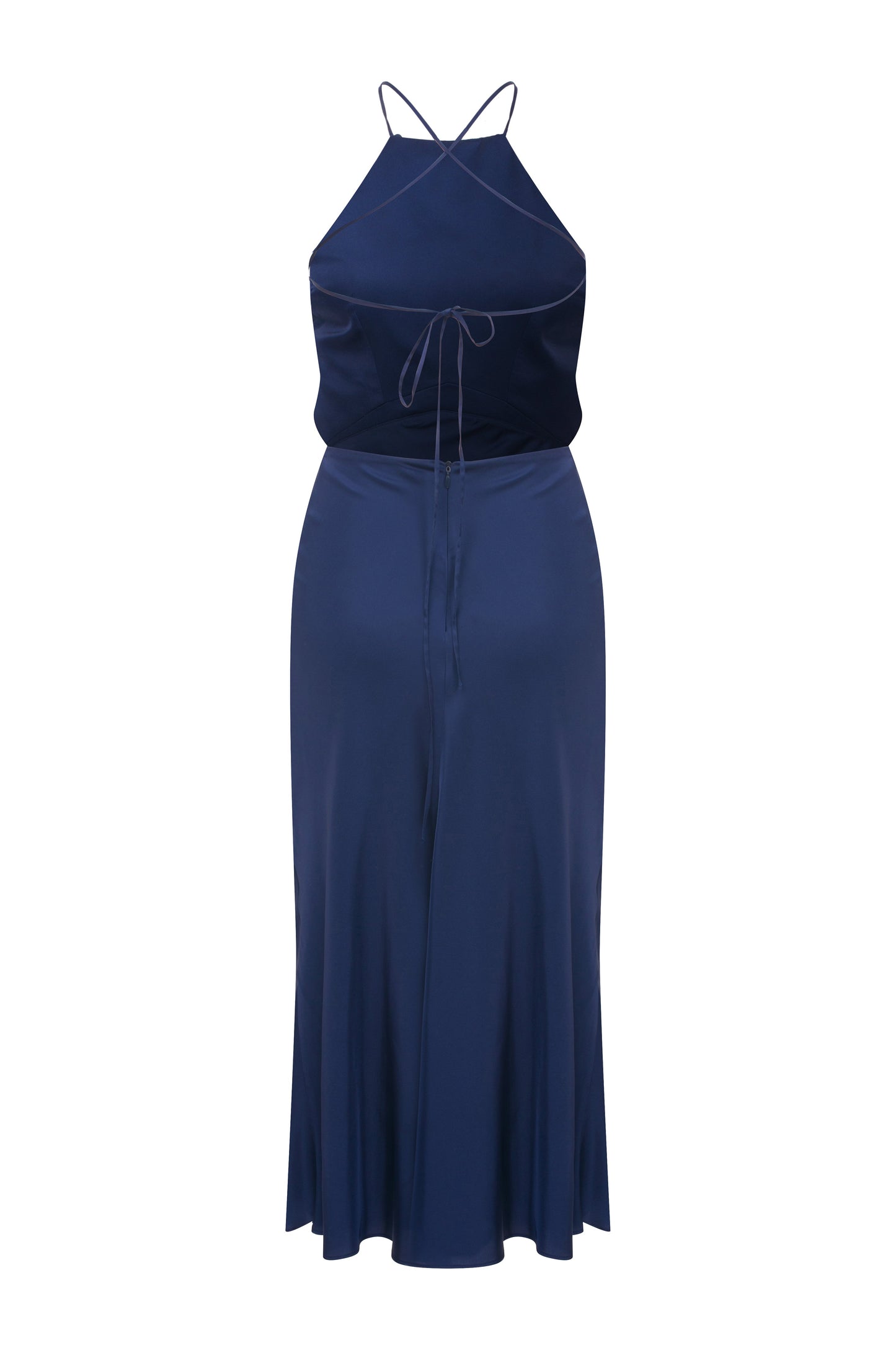 Reese Satin Dress Parisian Blue