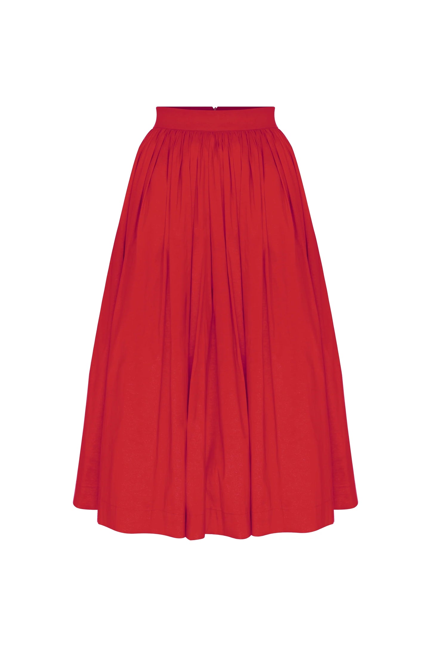 Lou Lou Midi Skirt in Rouge