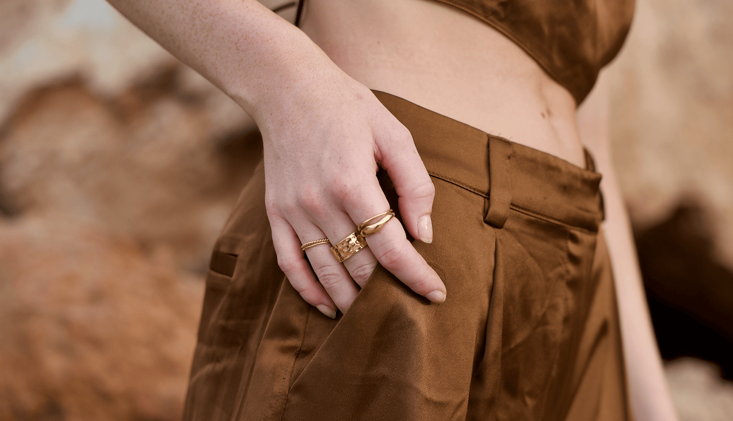 Ami & Emi Ring Set Gold Plated Rings Majime