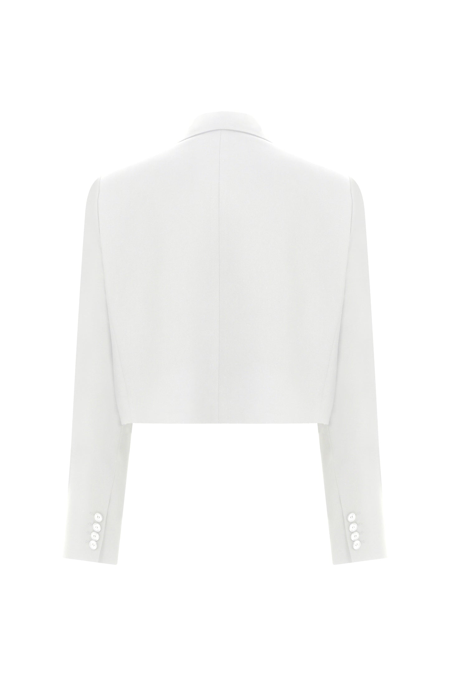 Boxy Satin Cropped Jacket in Vanilla Ice