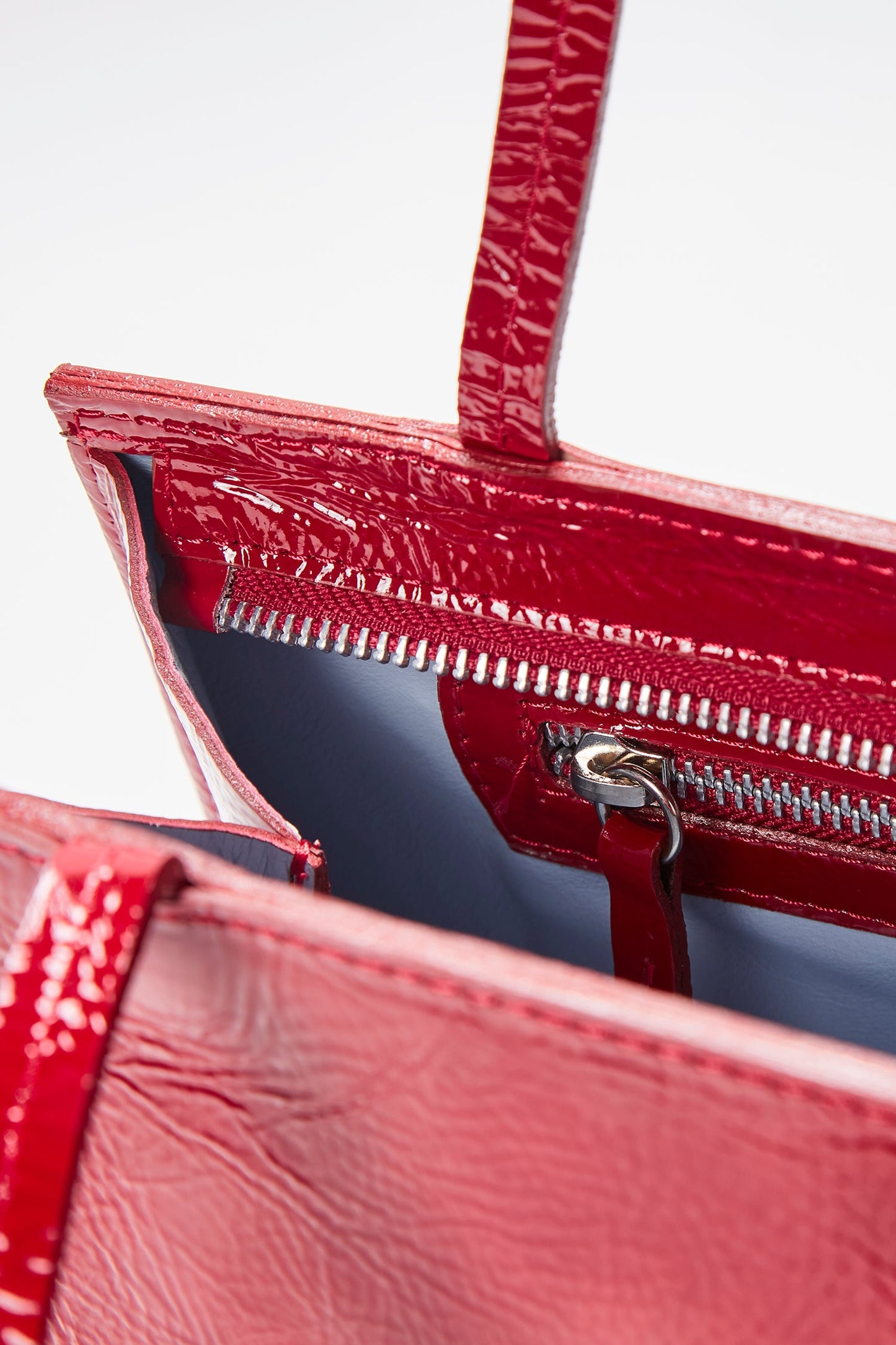 Hotdog Red Wrinkle Handbag