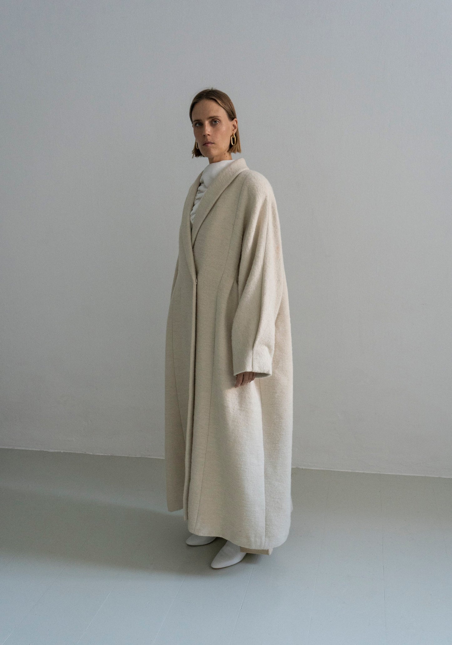 The Kosiv Cream Wool Coat