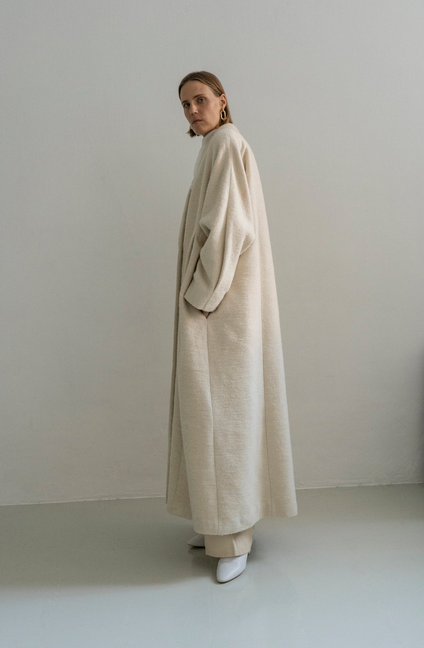 The Kosiv Cream Wool Coat