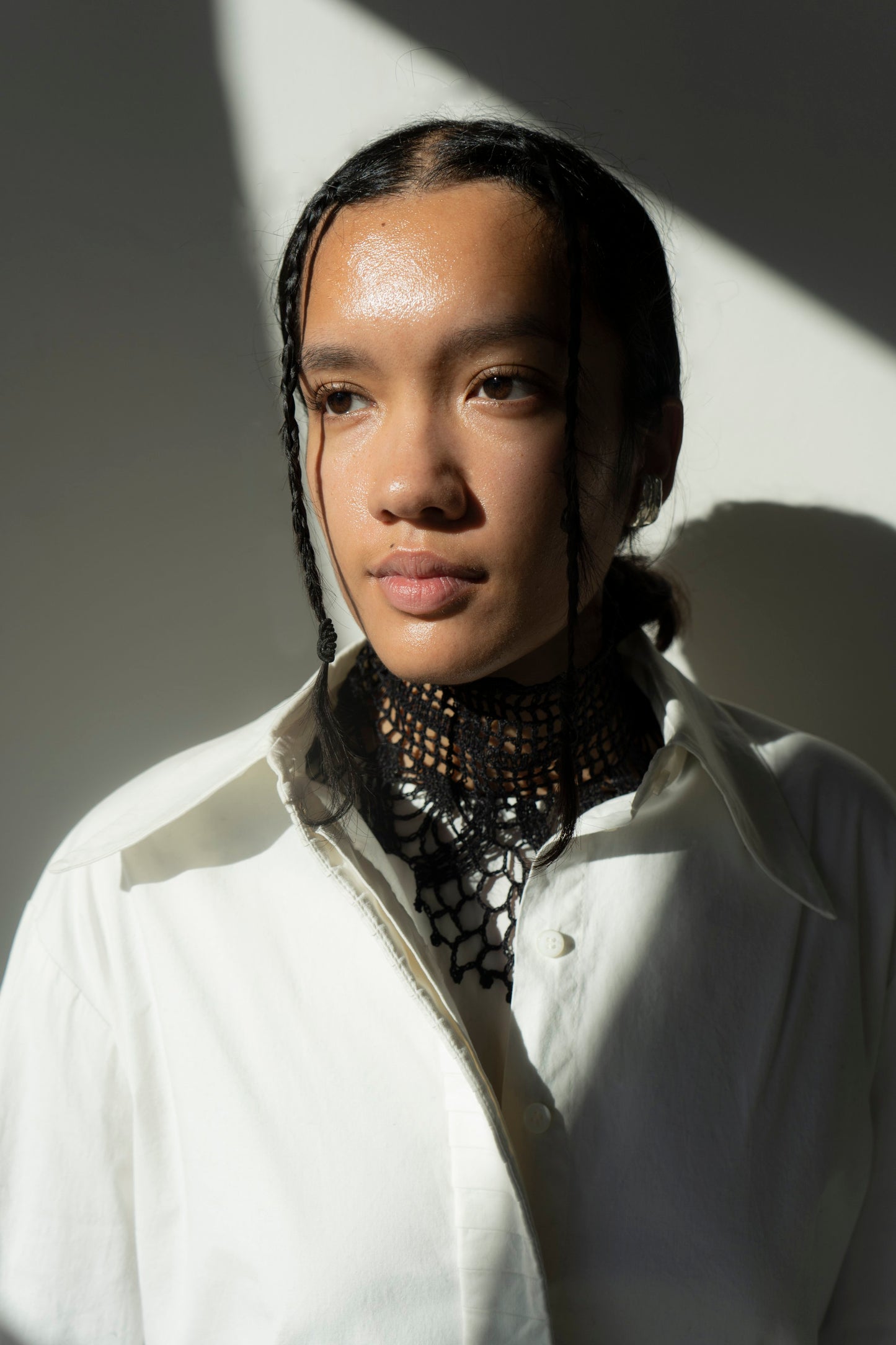 Mykhaylo Kotsyubynskyi Black Handmade Corchet Necklace