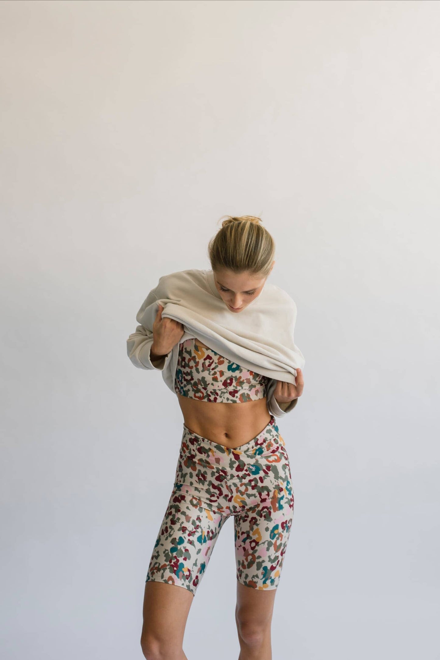 Leopard Multi Colour Biker Biker Shorts Bradhy