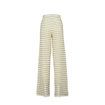 Light Weight Cotton Knit Long Wide Trousers Marine Relax Baby Be Cool
