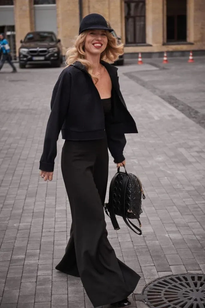 Palazzo trapezzo Wide Leg Pants LOVE by Ksenia Karpenko