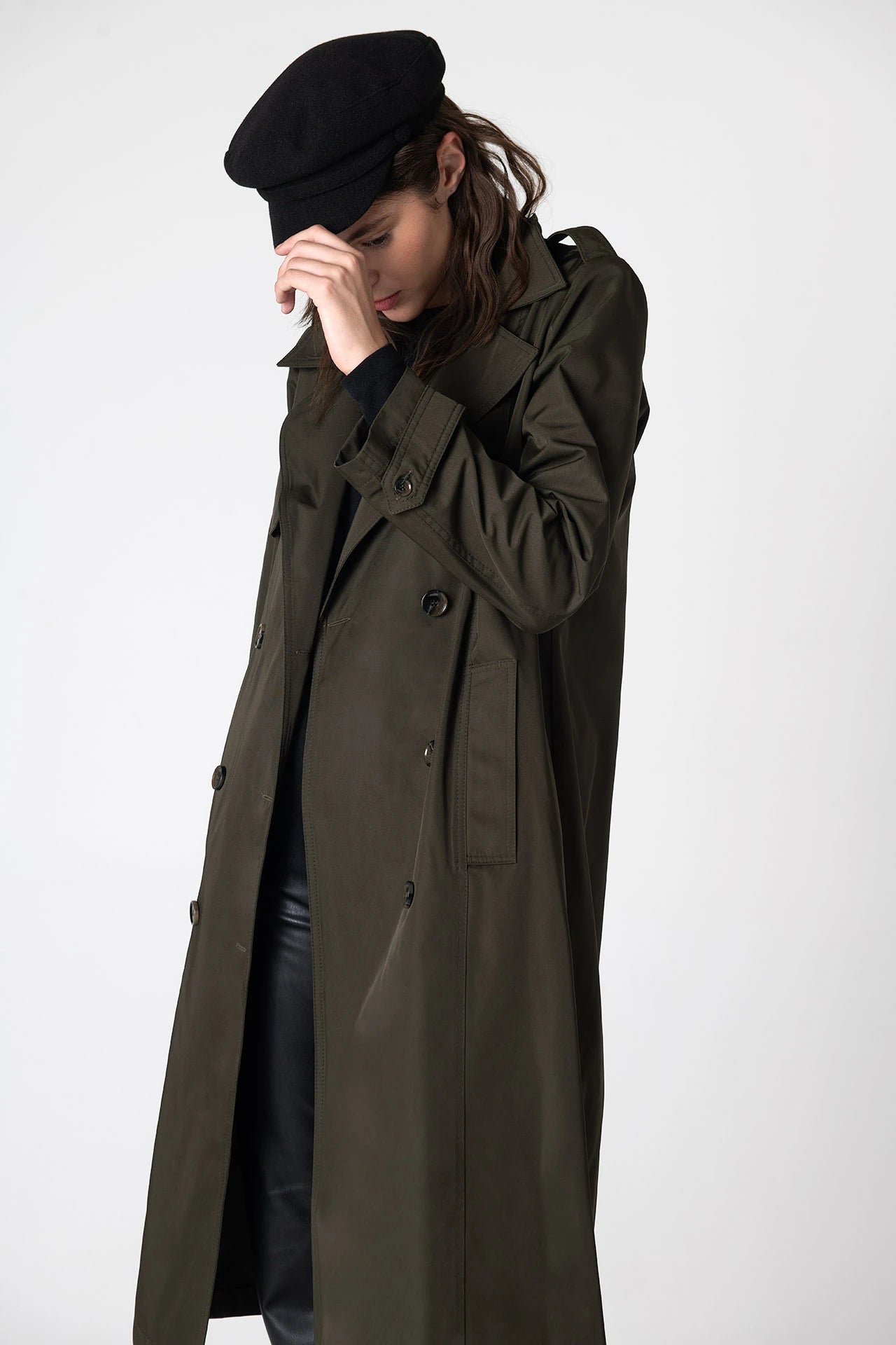 Beatrice Asymmetric Piece Trenchcoat