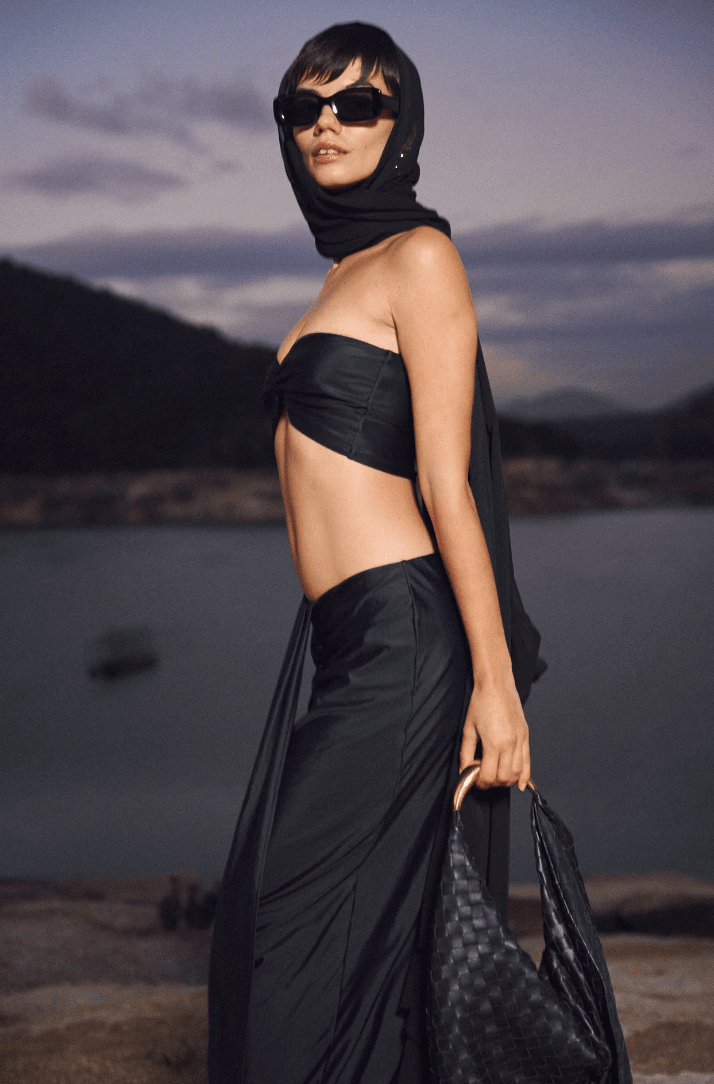 Raquel Twist Bikini Top in Black (Limited Edition) Bikini Top 710 Studio