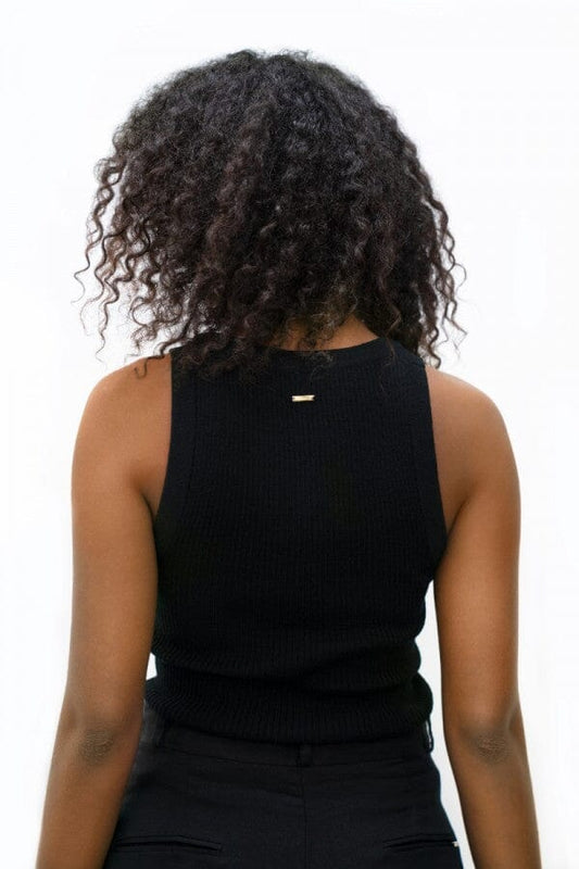 Sao Paulo Racer Knitted Top Black Tank Tops 1 People