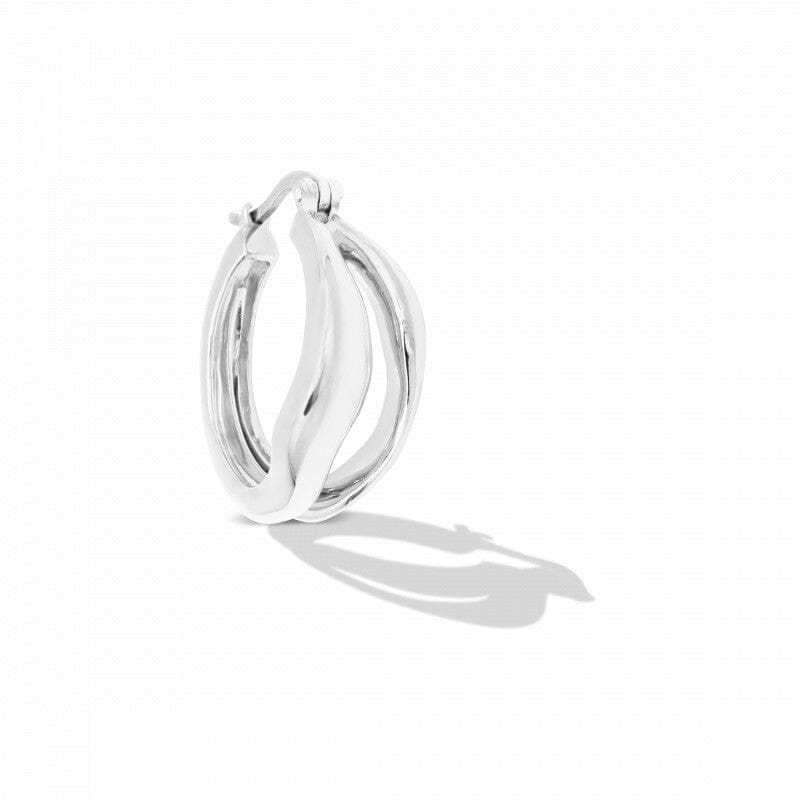 Saya Earring Hoop Sterling Silver - Big Earrings Majime