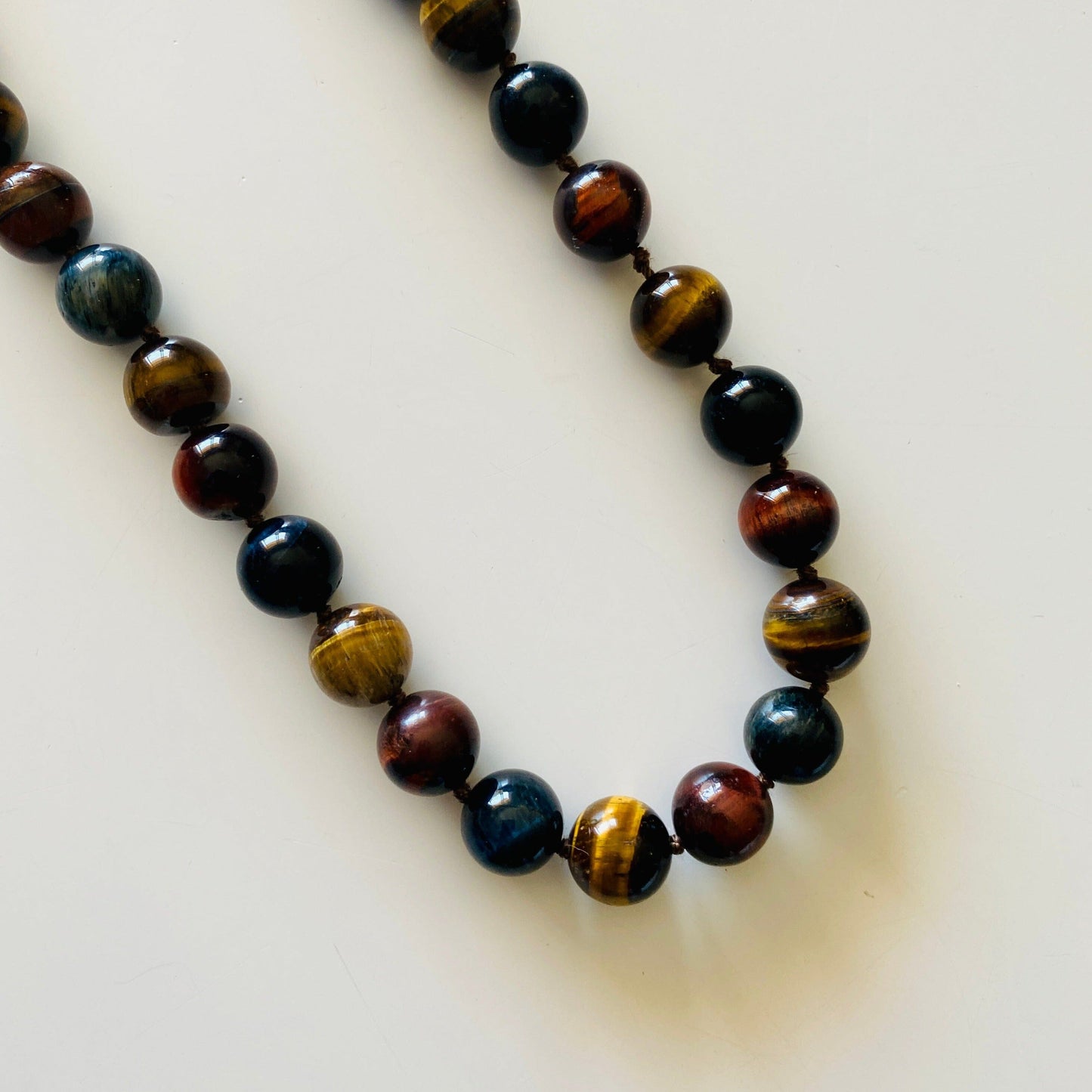 Tiger Eye Beads Necklace Collares 7 Rooms
