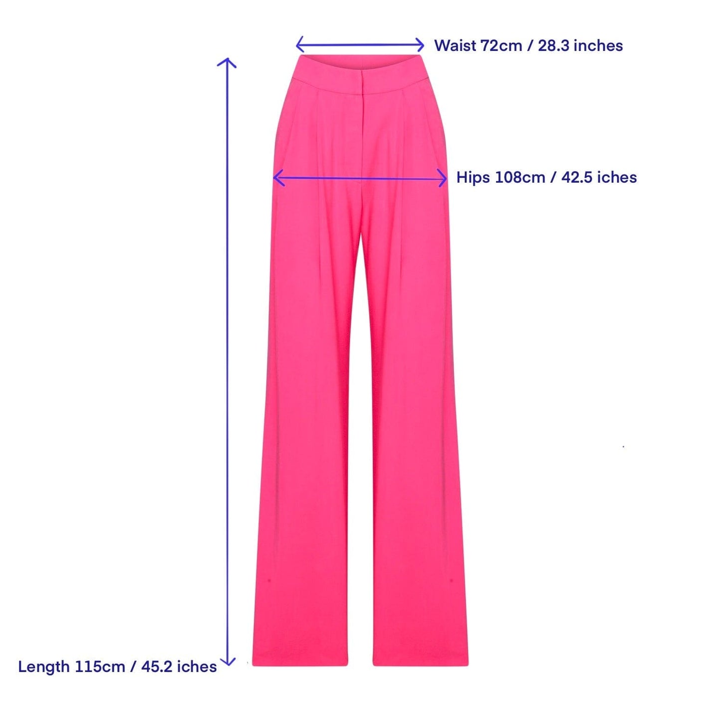 Tina Wide-leg Trousers in Bubble Gum Pink Pants Nazli Ceren