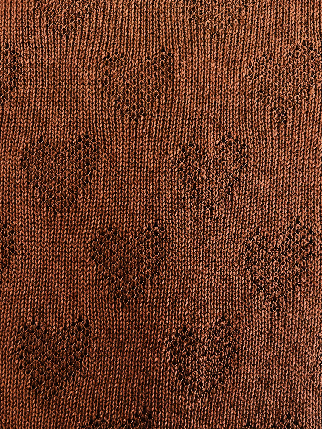 Brown knitted top with heart print