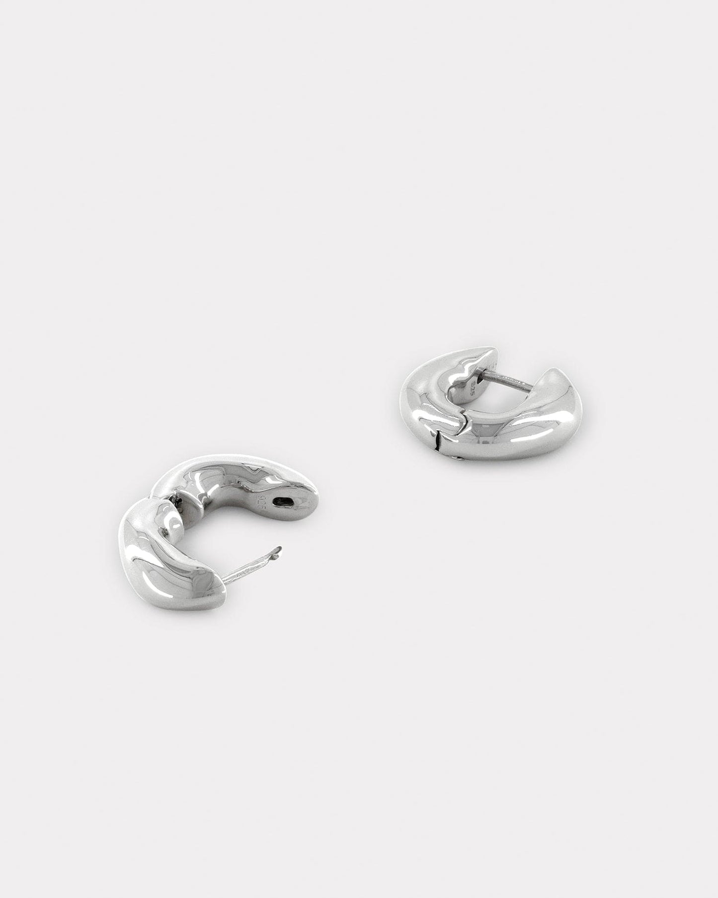 The Huggie Earrings - Silver