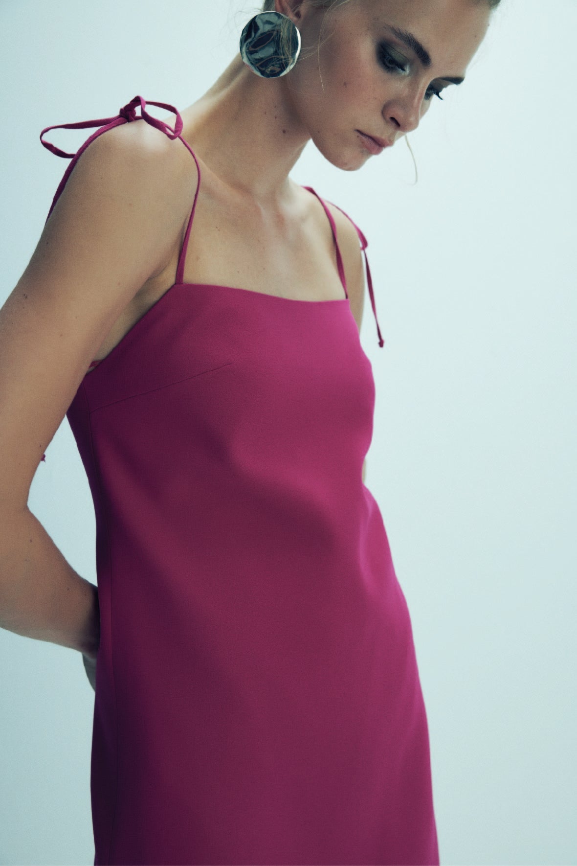 Ellie Mini Crepe Dress in Raspberry Sorbet