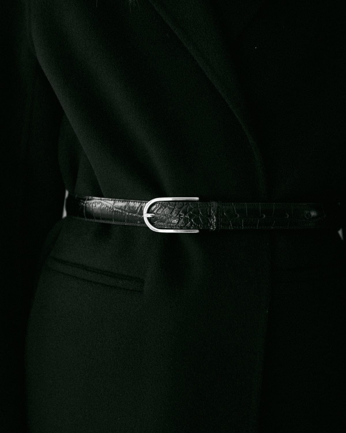 The Classic Belt - Black Croc