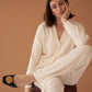 Ivory Cotton Cashmere Blend Cardigan