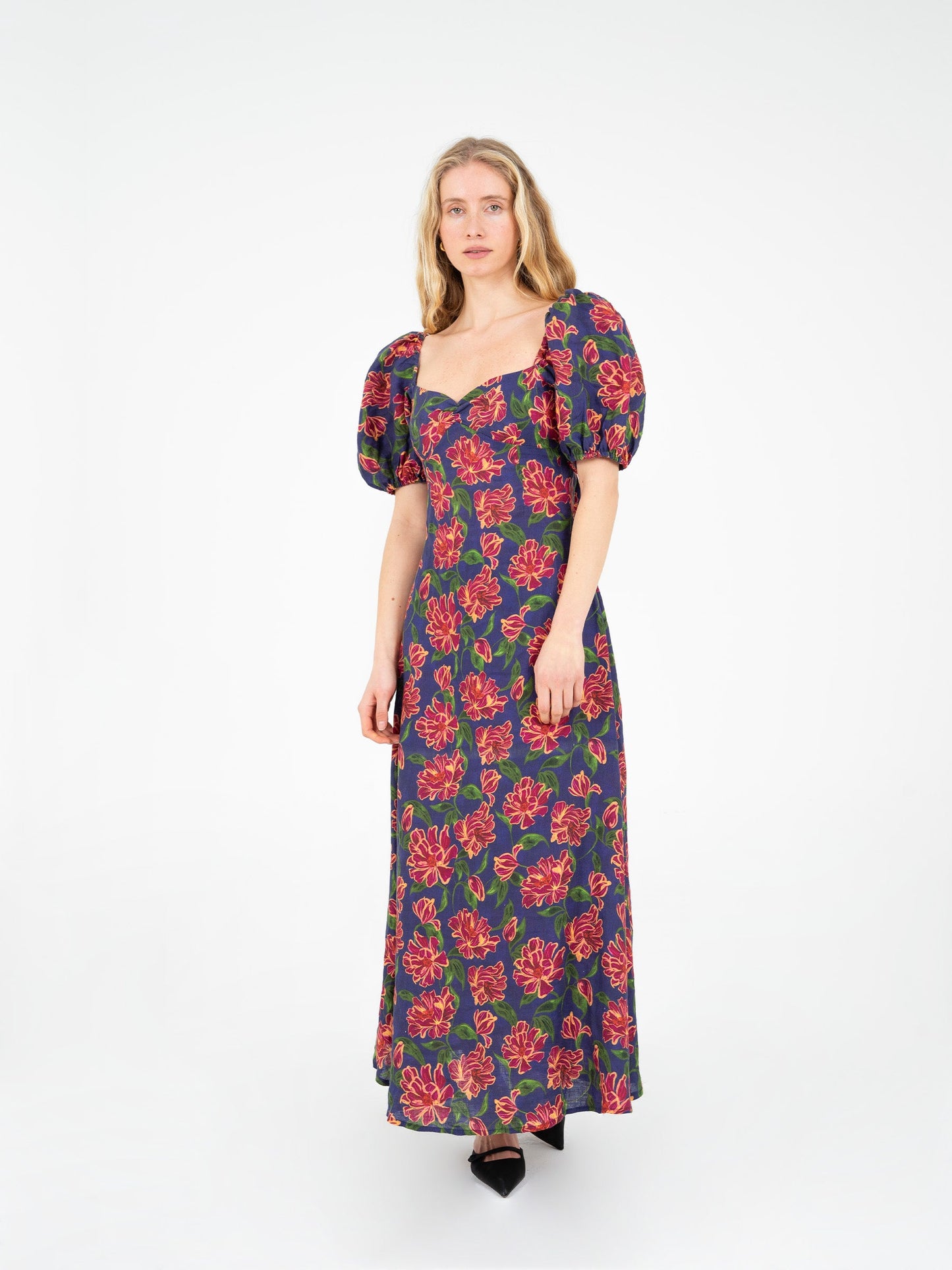 Arcania Blue Floral Print Dress