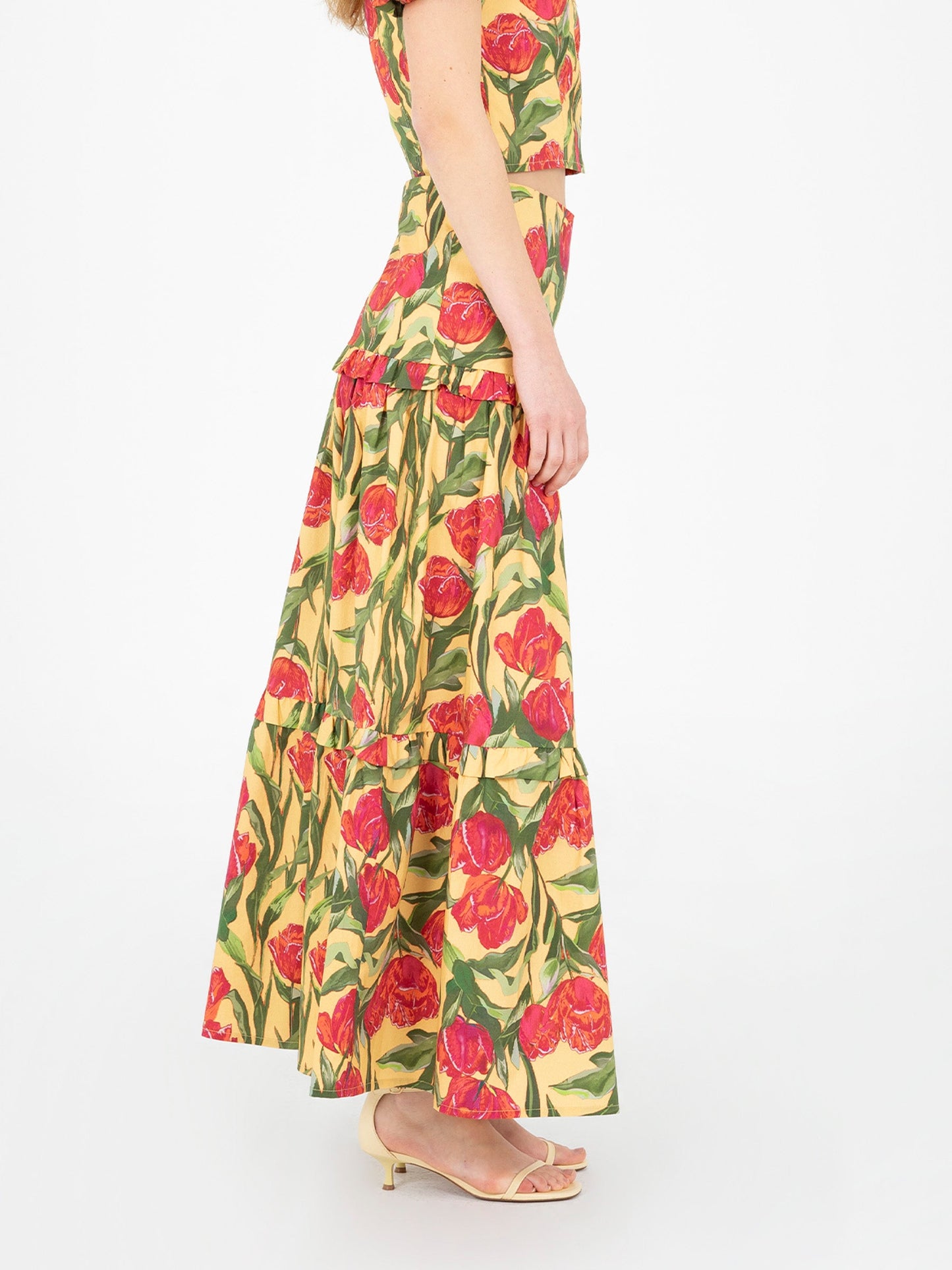 Zafira Yellow Maxi Skirt