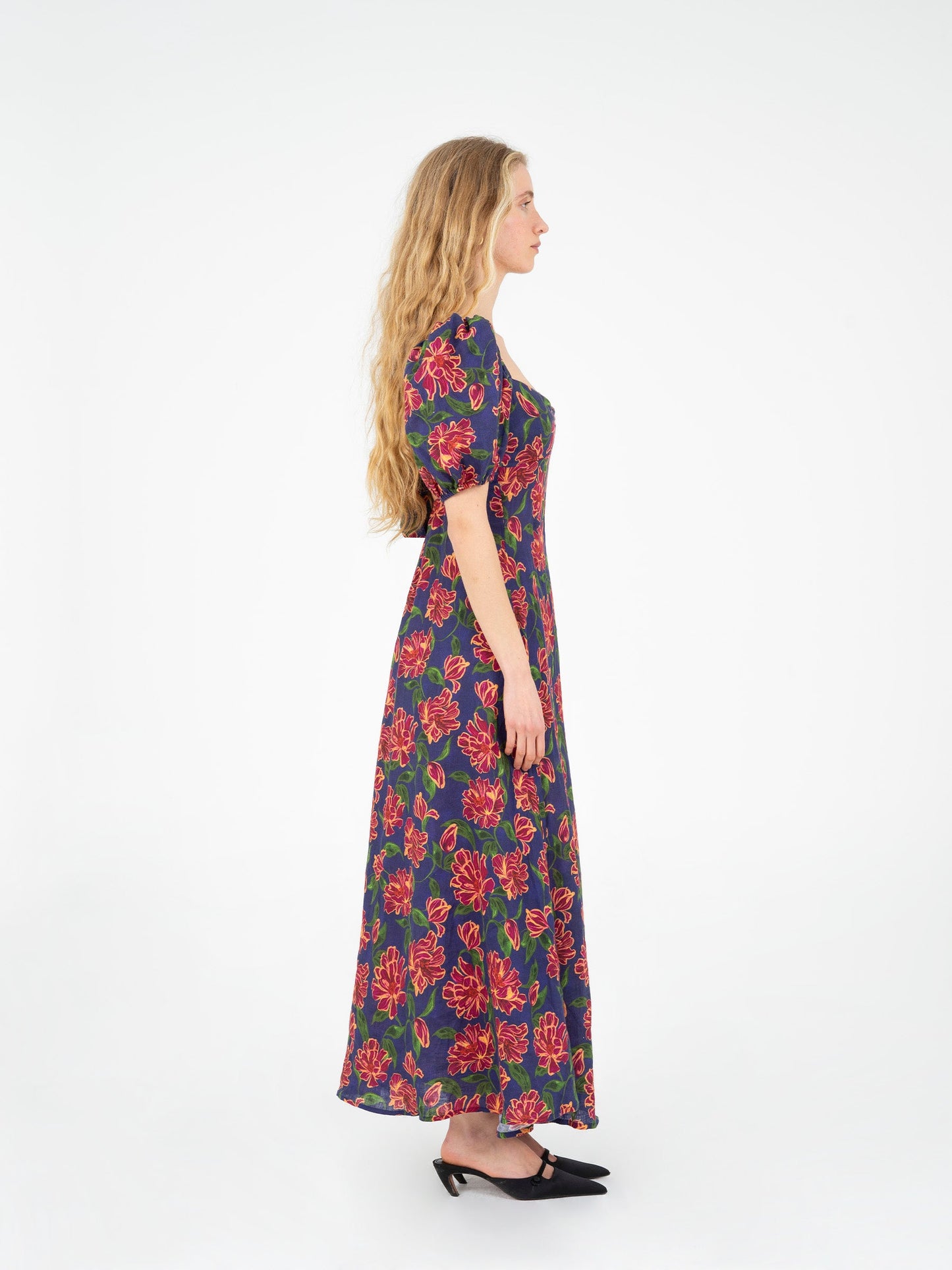 Arcania Blue Floral Print Dress