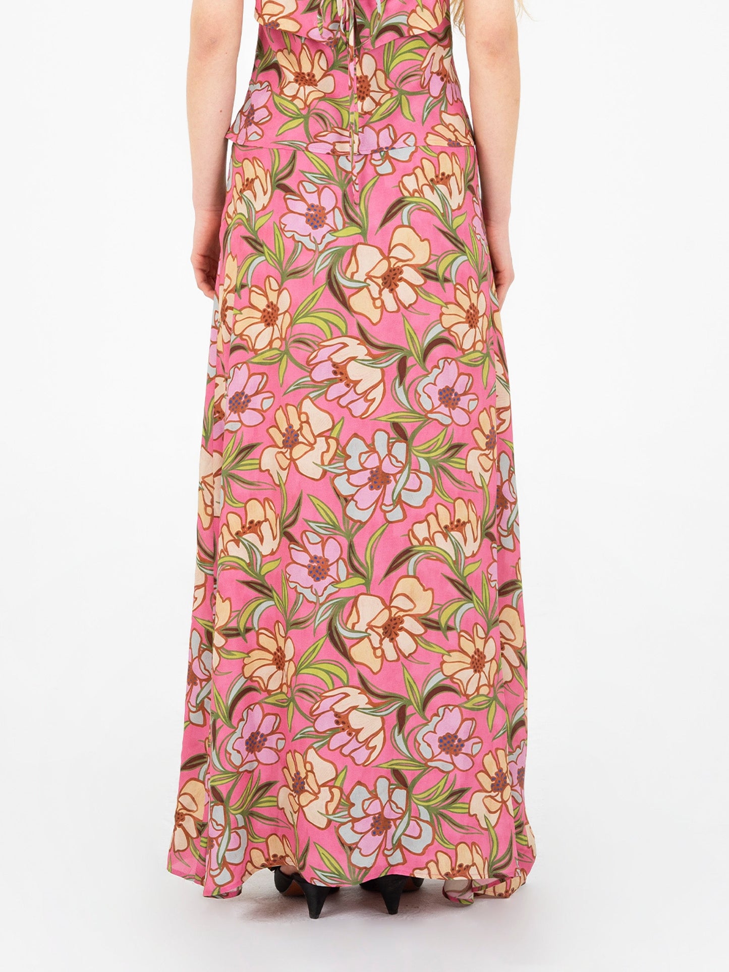 Amara Pink Floral Print Skirt