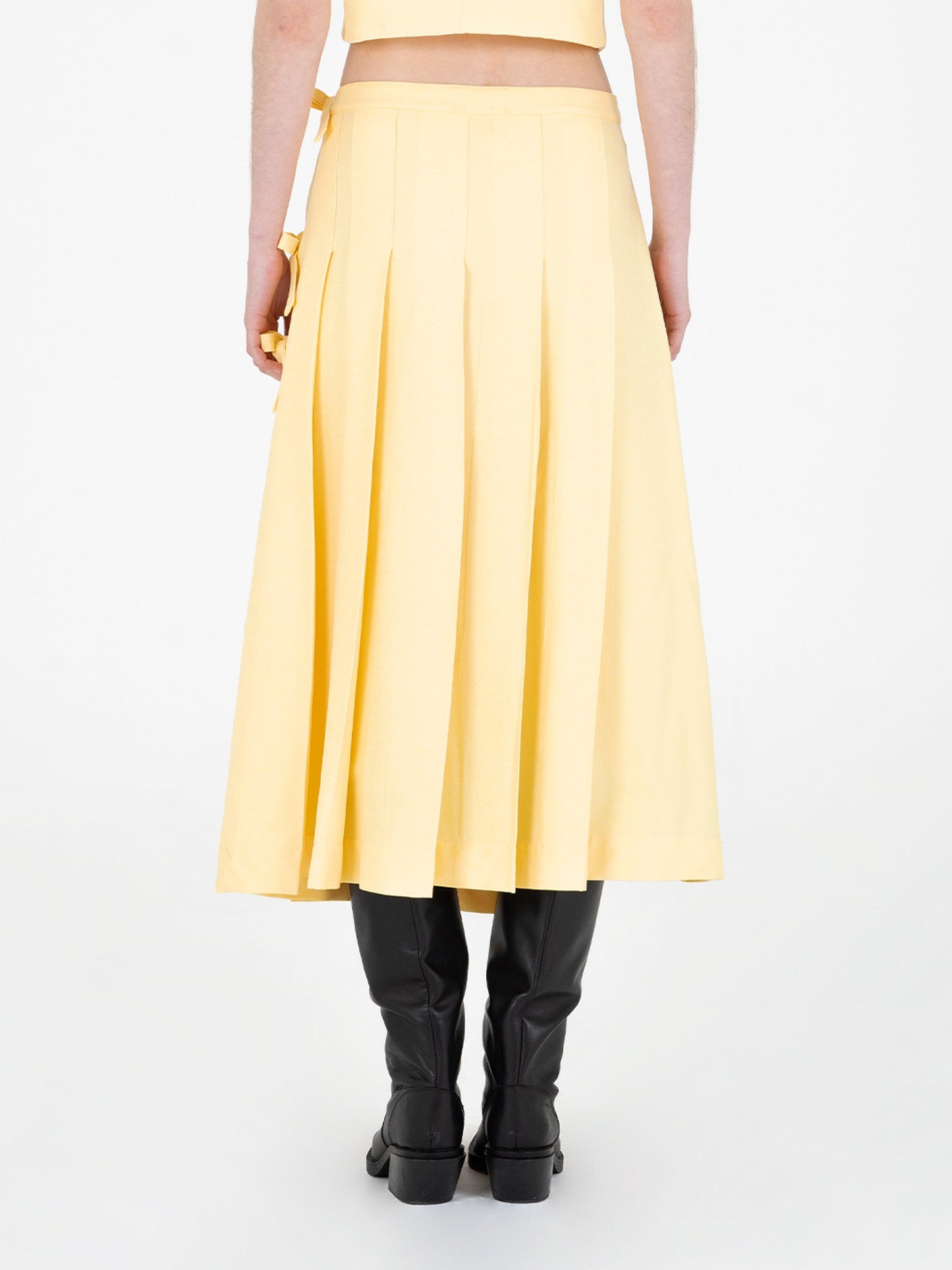 Harlem Yellow Pleated Skirt