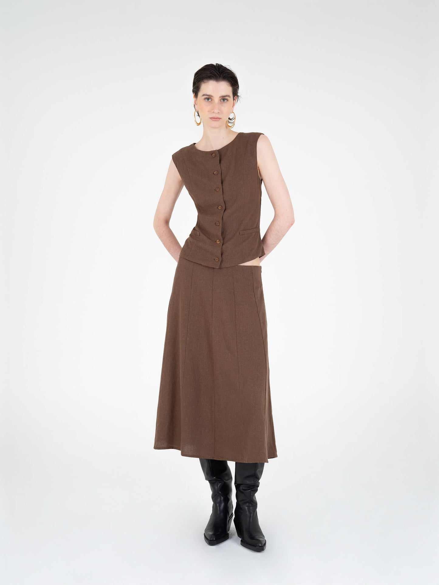 Teide Brown Skirt