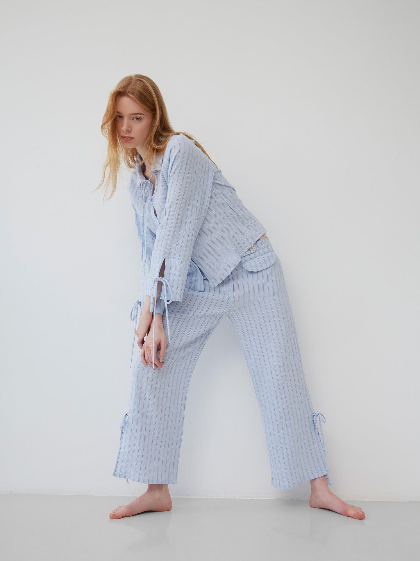 Skyline Blue Striped Pants