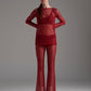 Sequined Net Trousers