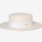 Gidoa White Felt Canotier Hat