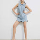 Wave Baby Blue Mini Dress