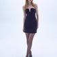 Miora Crepe Mini Dress in Black