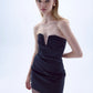 Miora Crepe Mini Dress in Black