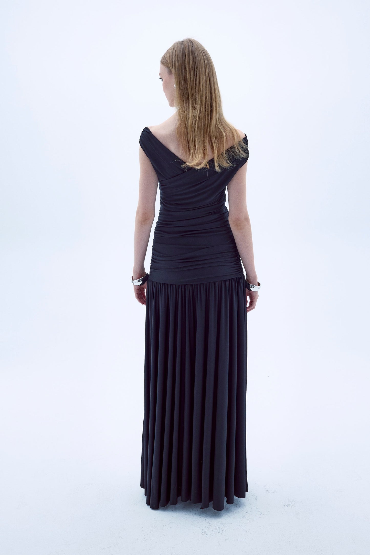 Purley Jersey Long Dress In Black