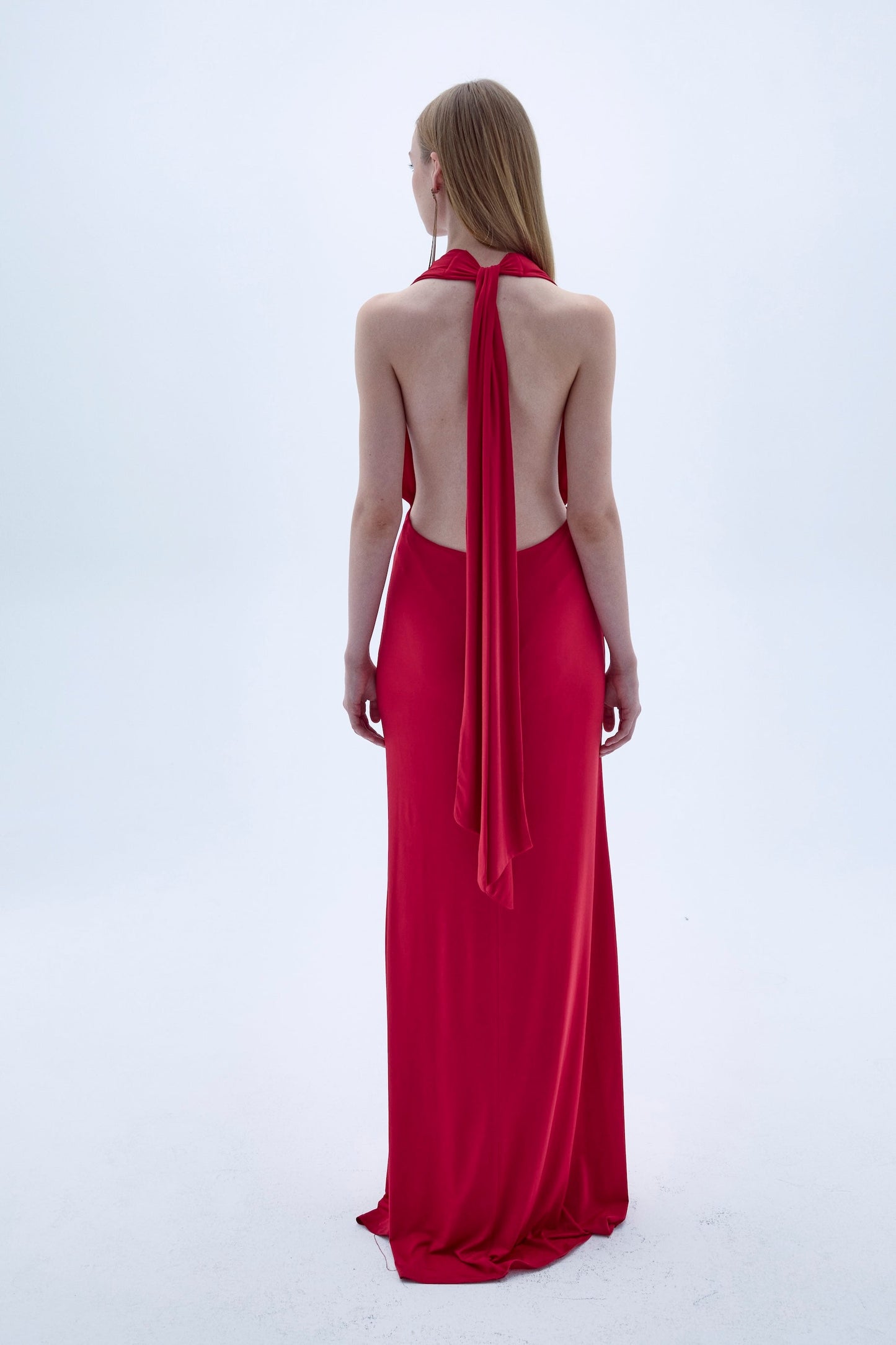 Ines Dress In Fiery Red