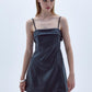 Gaia Mini Leather Dress In Black