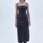 Gaia Vegan Leather Midi Dress