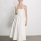 Sibby Strapless Midi Dress in White